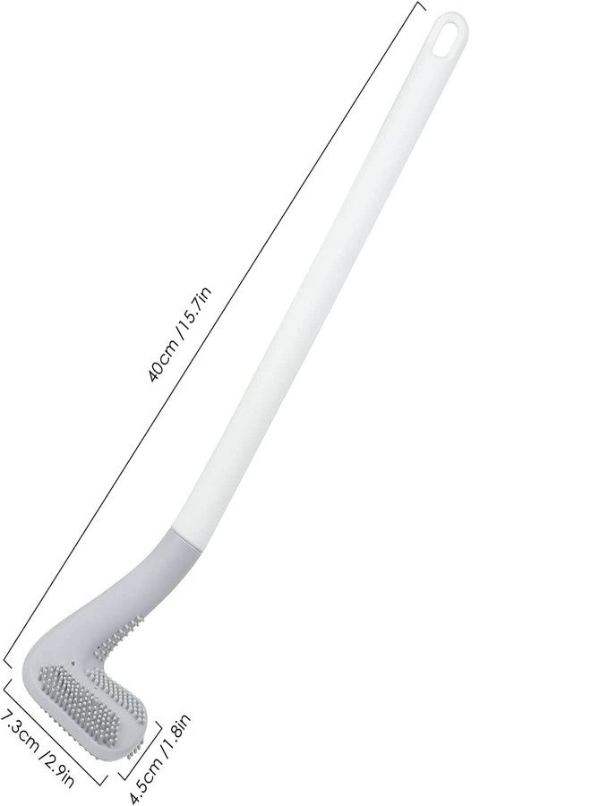 Aternal 2 Pack Golf Toilet Brush,Long Handle Golf Brush Head Toilet Cleaning Brush,Flexible Bendable Silicone Bristles Toilet Bowl Cleaner Brush,Toilet Brushes for Bathroom 360 - Image 2